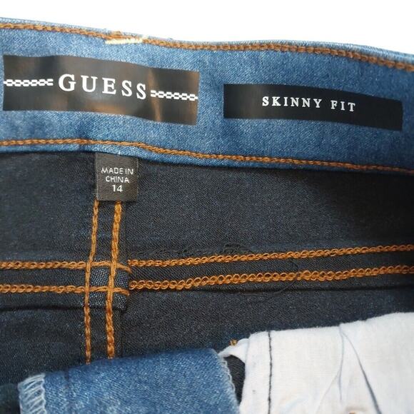 Guess Jeans Youth Girls‎ Size 14 Medium Wash Skinny Fit Denim Jeans stretch - Picture 3 of 5